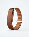 The Heirloom band in Brown vegan leather with a metal loop closure