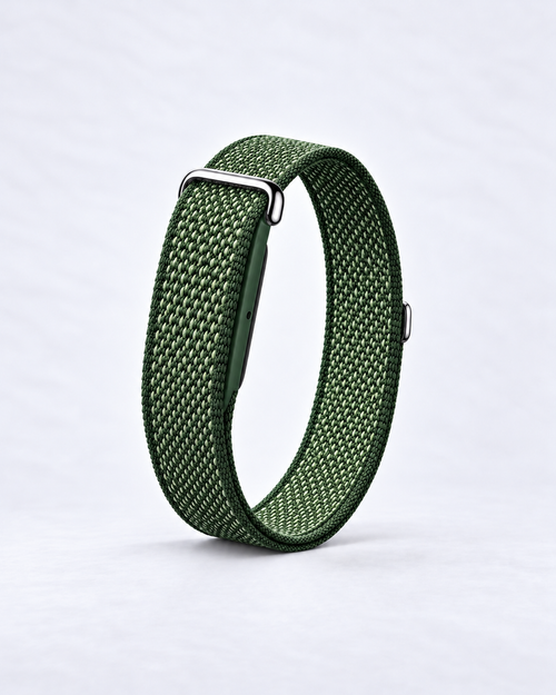 The Allowance band in Army Green nylon, compatible with Google Fitbit Air